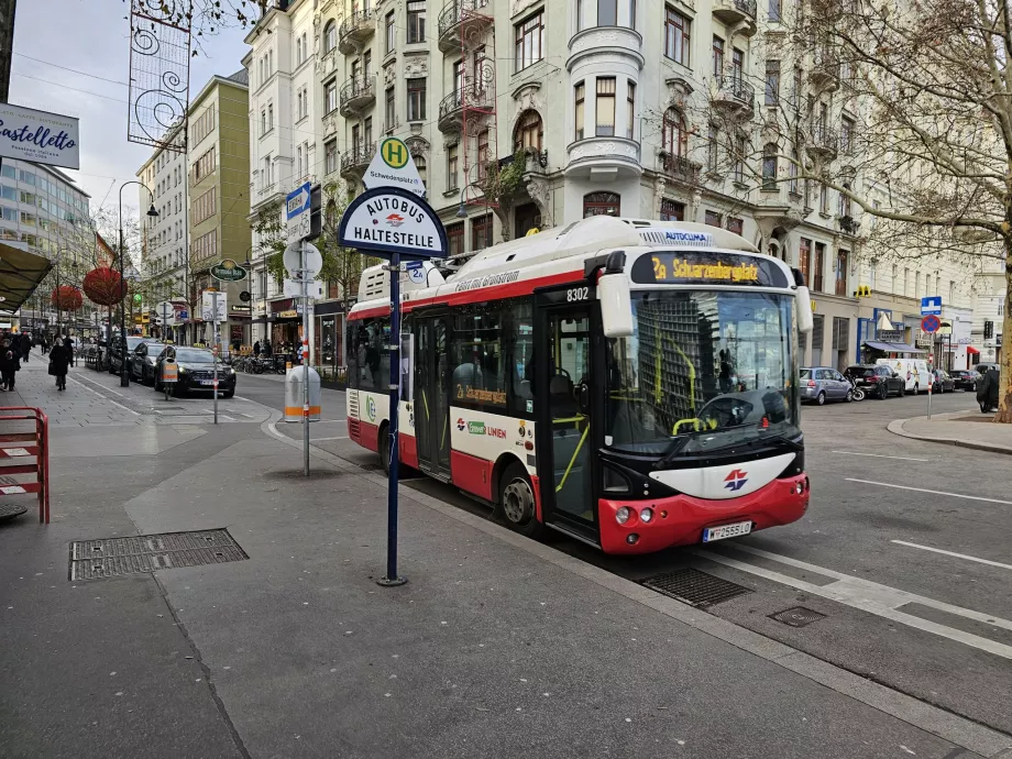 Paragem de autocarro em Viena