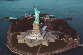 Vista aérea da Estátua da Liberdade