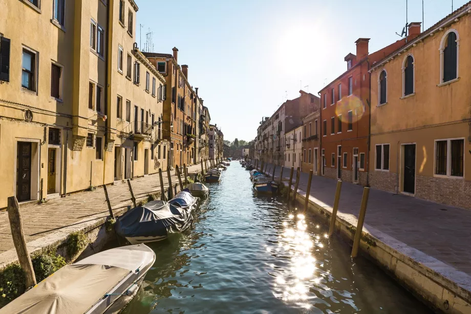 Ruas secundárias em Veneza