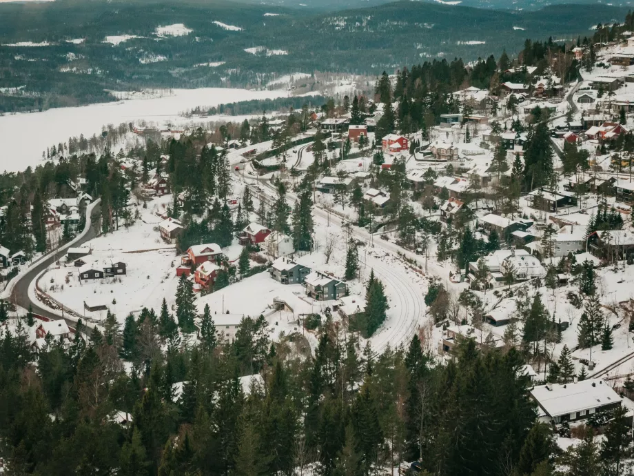 Paisagem nórdica nos arredores de Oslo