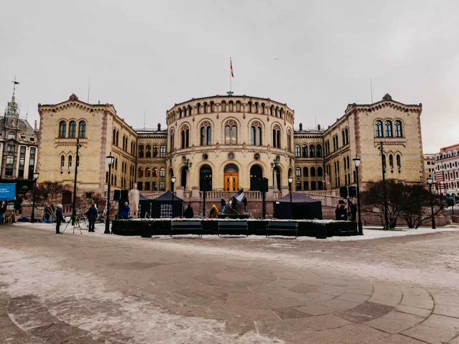 Edifício do Parlamento em Oslo