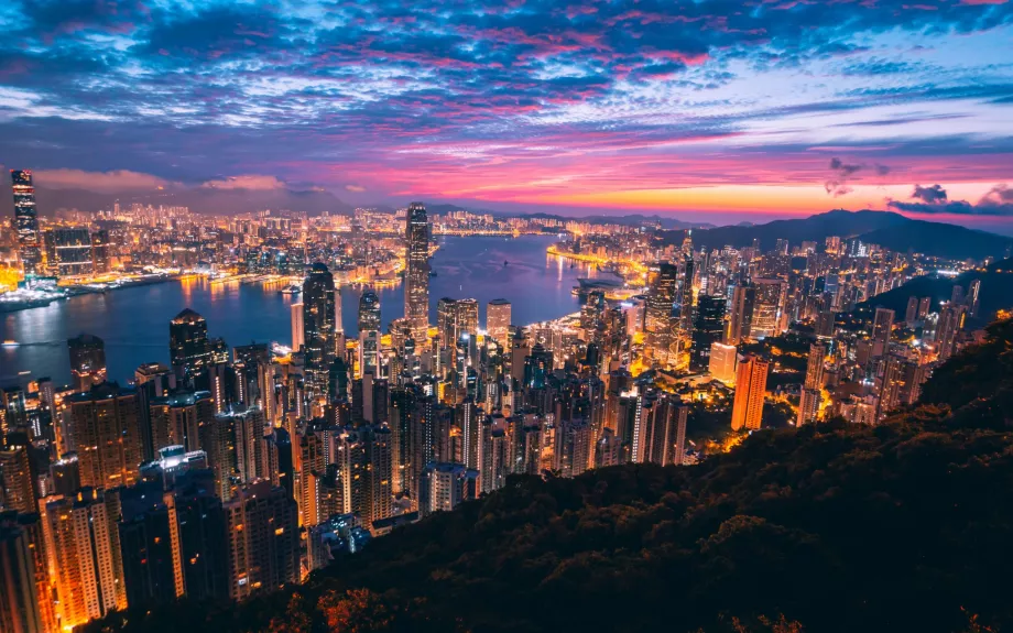 Victoria Peak à noite