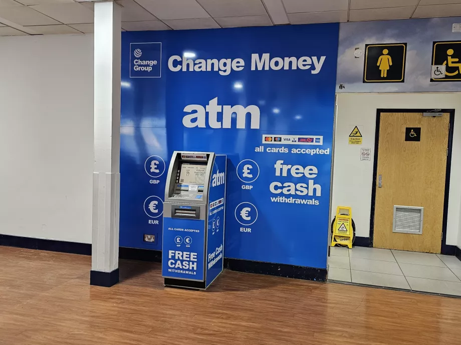 ATM in the arrivals hall