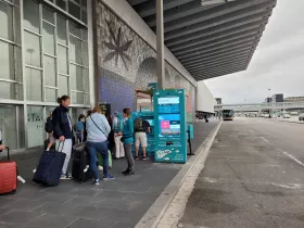 Aerobus stop in front of Terminal 2