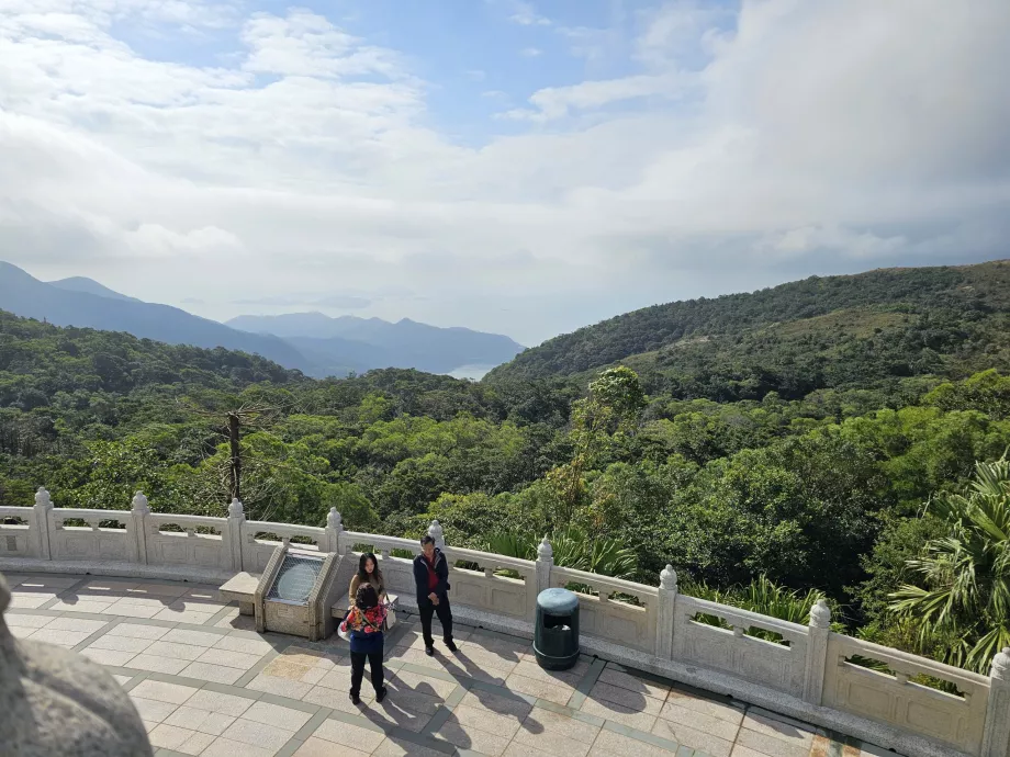 Vista das florestas da ilha de Lantau