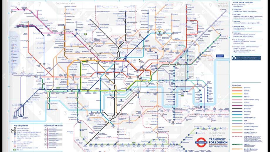 Mapa do metro de Londres