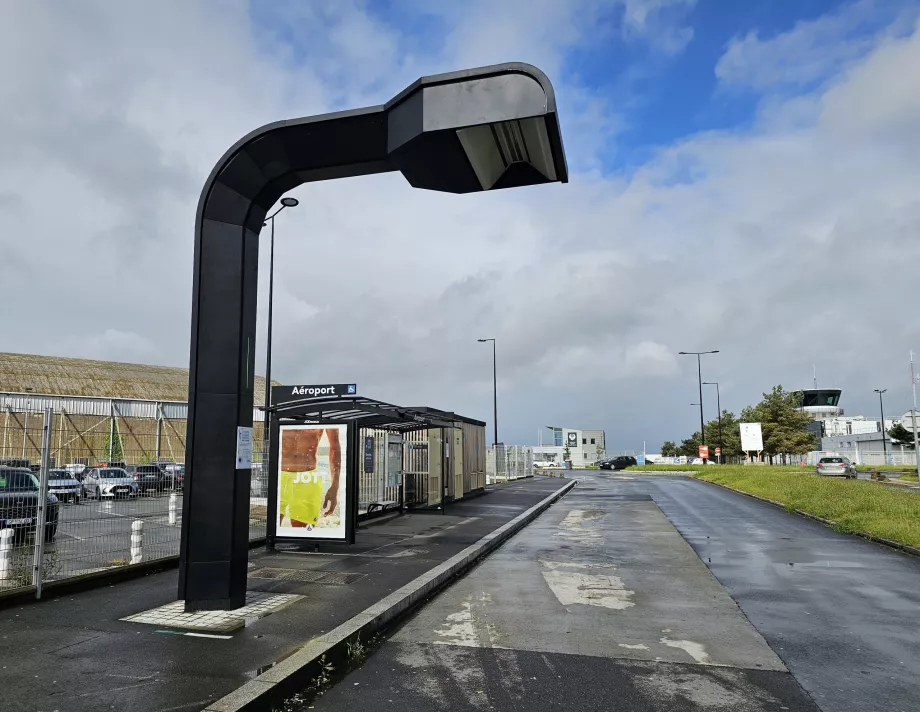 Paragem de autocarro no aeroporto