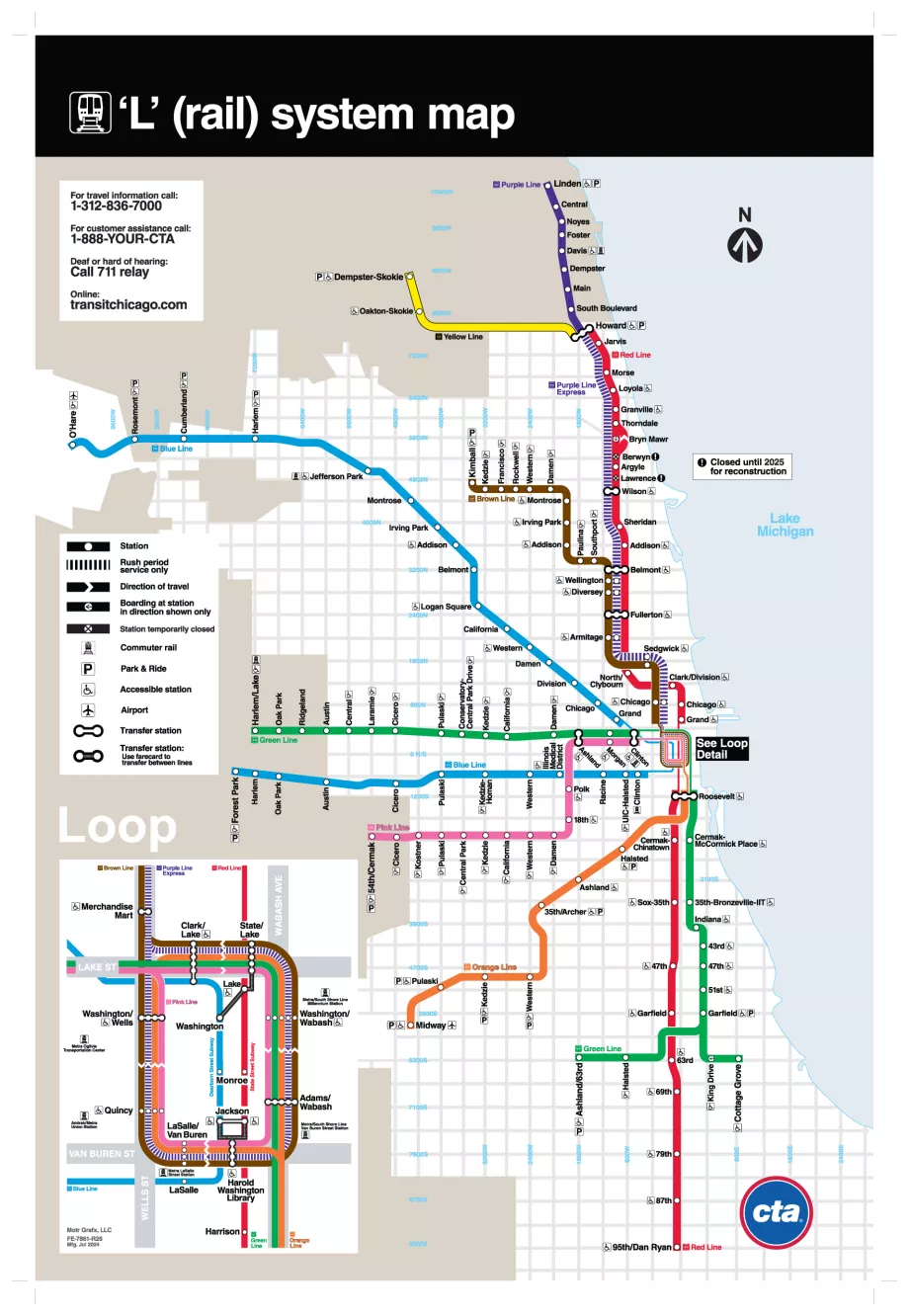 Mapa do metro de Chicago