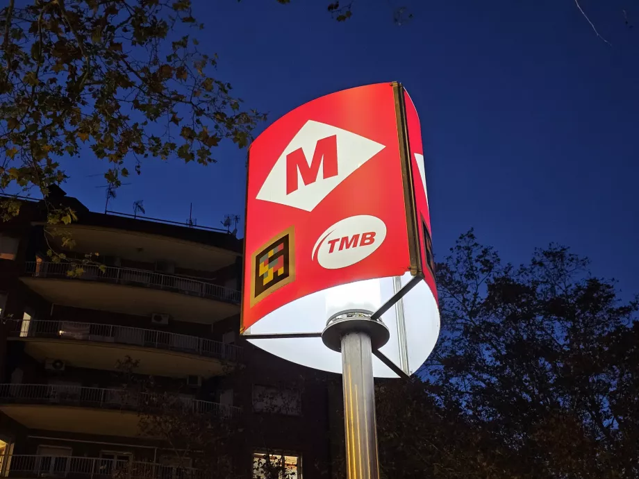 Marcação da entrada do metro