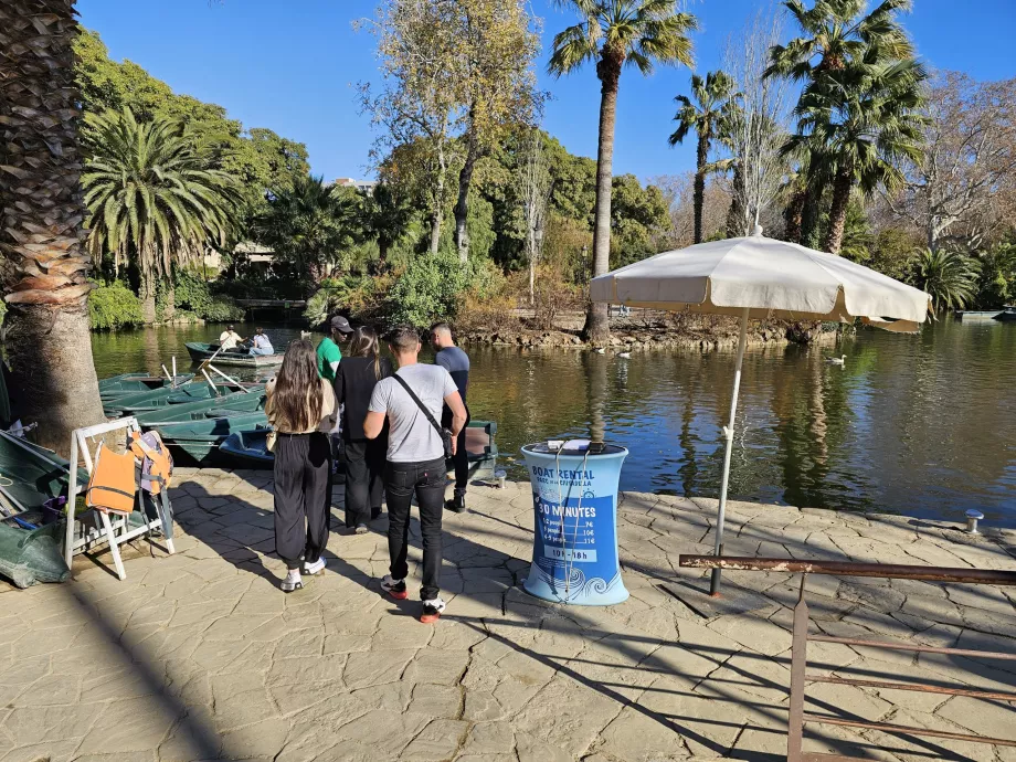 Aluguer de barcos, Parc de la Ciutadella