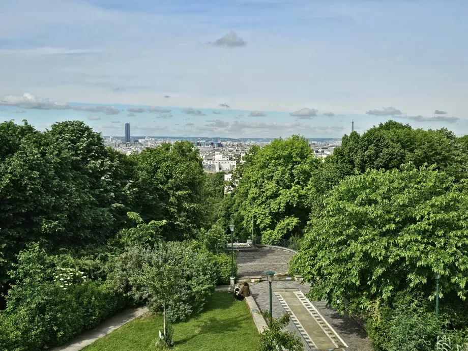 A vista do parque de Beleville