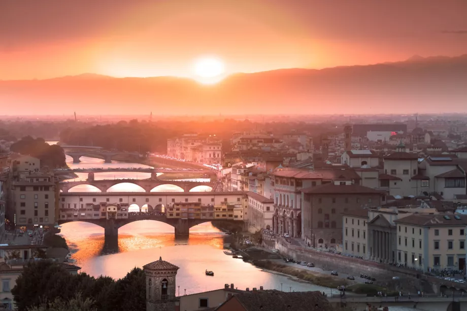 Pôr do sol sobre Florença