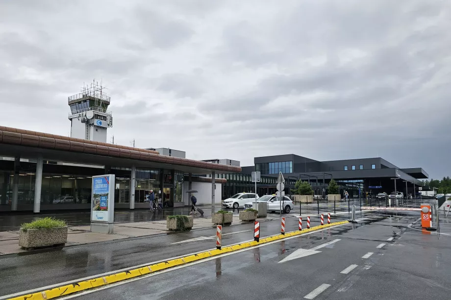 Vista geral do aeroporto de Ljubljana