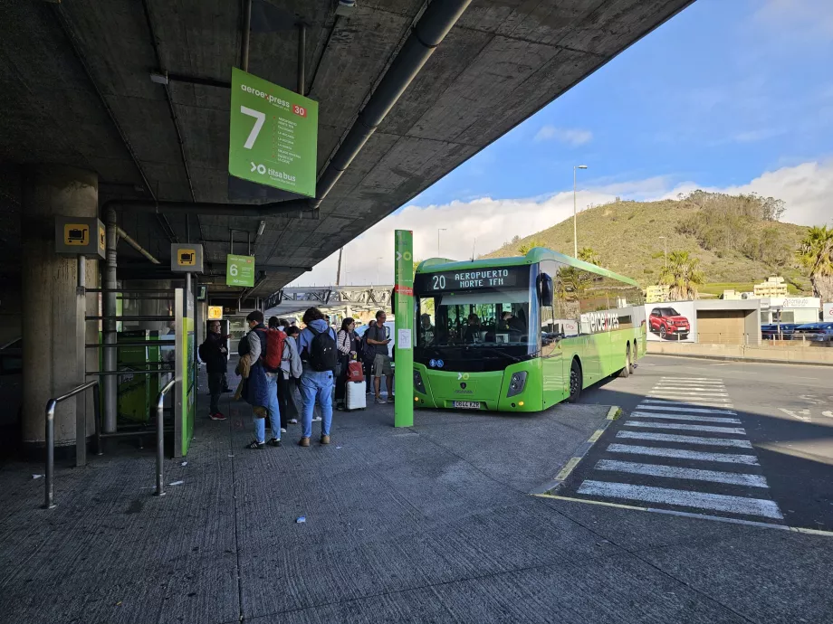 Autocarro 20 para Santa Cruz de Tenerife