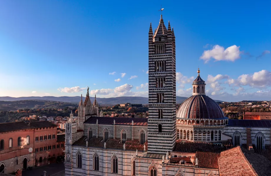 A Catedral de Siena vista do miradouro