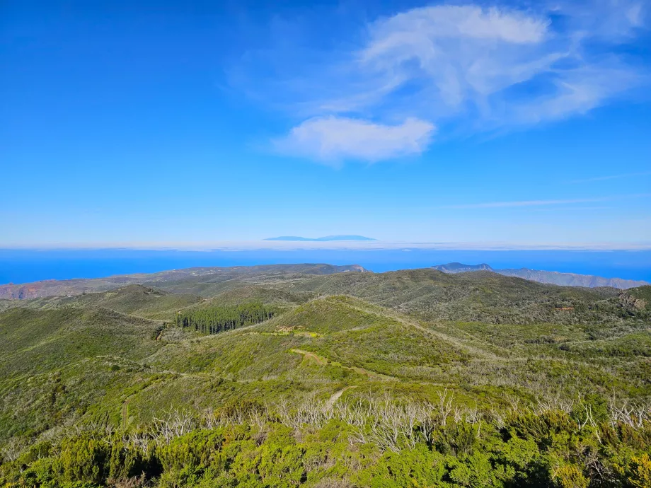 Vista da ilha de La Palma a partir do Alto de Garajonay