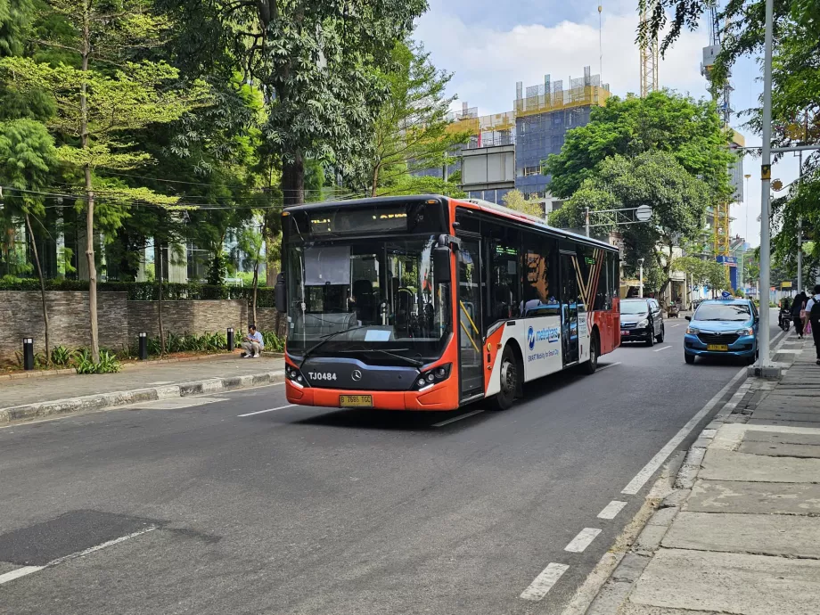 Autocarros vermelhos e brancos mais lentos