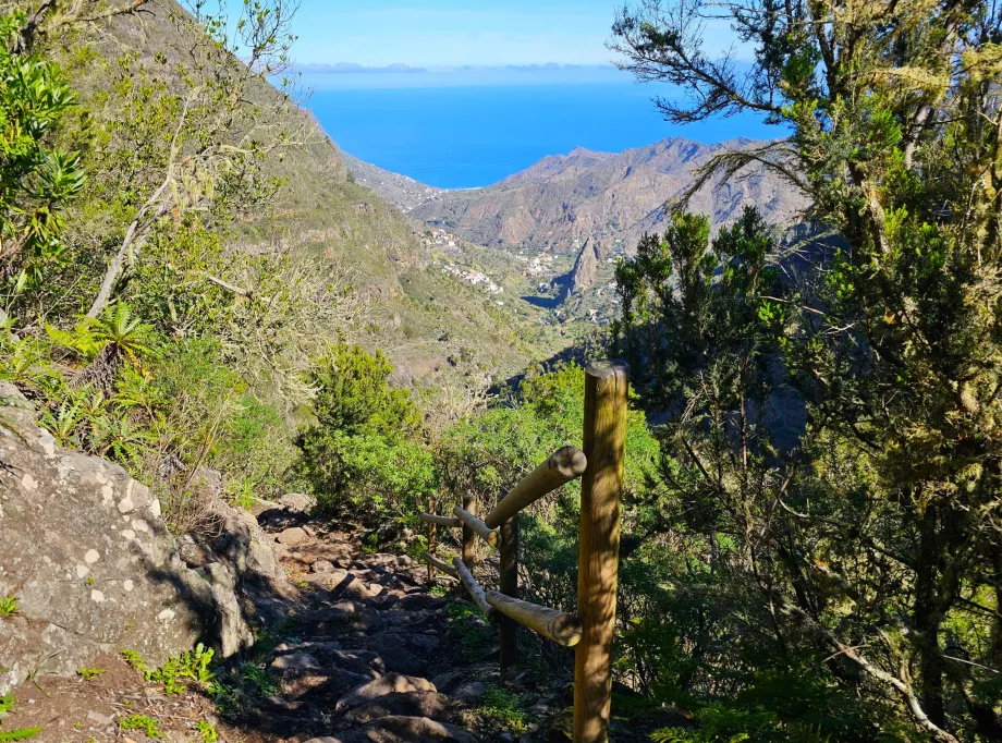 Vista do trilho El Cedro-Hermigua