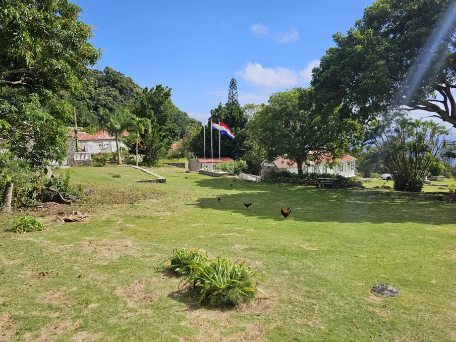 Parque público em frente ao museu