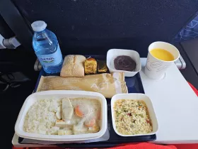 Lunch on a long-haul flight