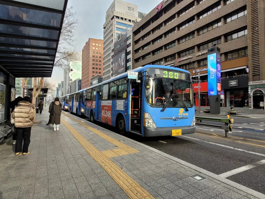 Autocarro azul, Seul