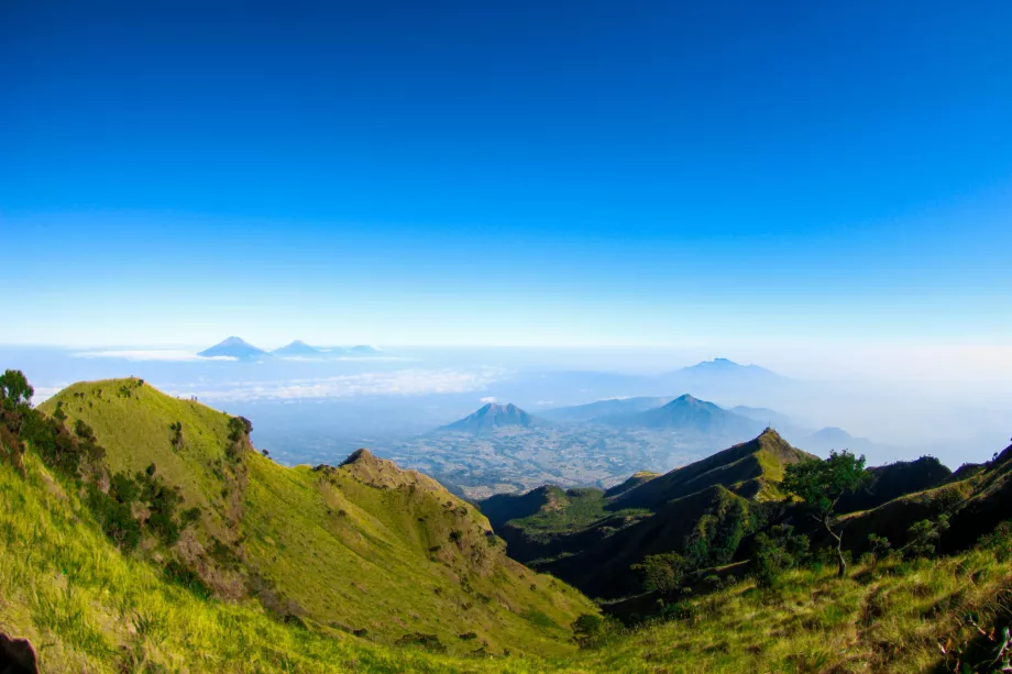 Vistas durante a subida do Monte Merbabu