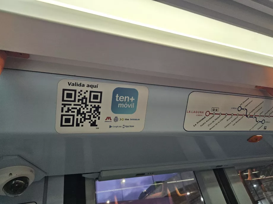 Código QR para validação de bilhetes na aplicação móvel