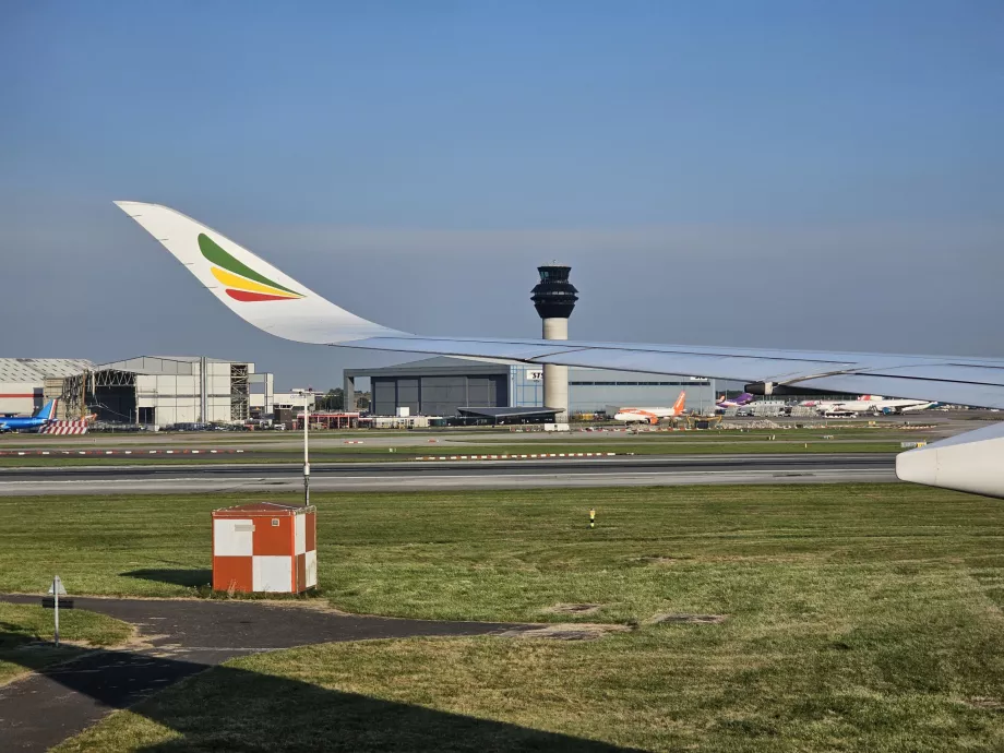 Ethiopian Airlines à chegada a Manchester