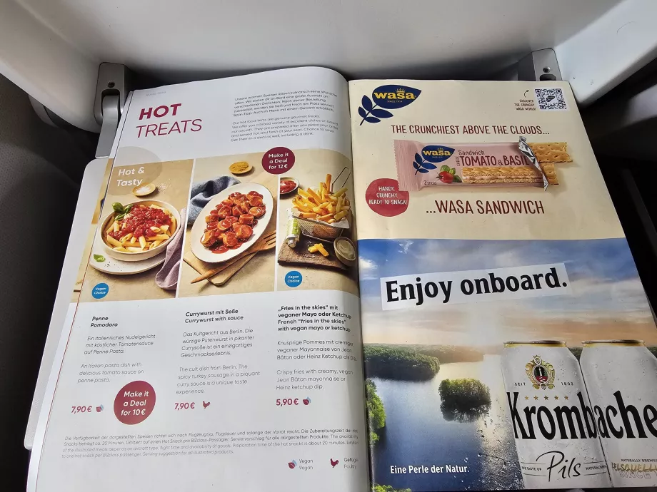 Menu Eurowings