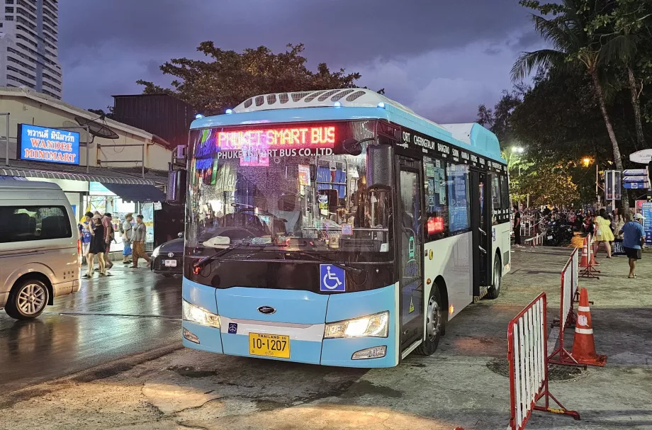 Paragem de autocarro inteligente em direção ao aeroporto, Patong