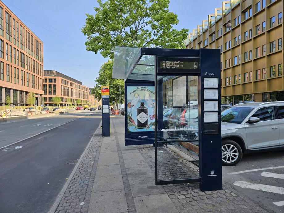 Paragem de autocarro em Copenhaga