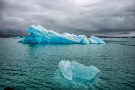 Flocos de gelo glaciares