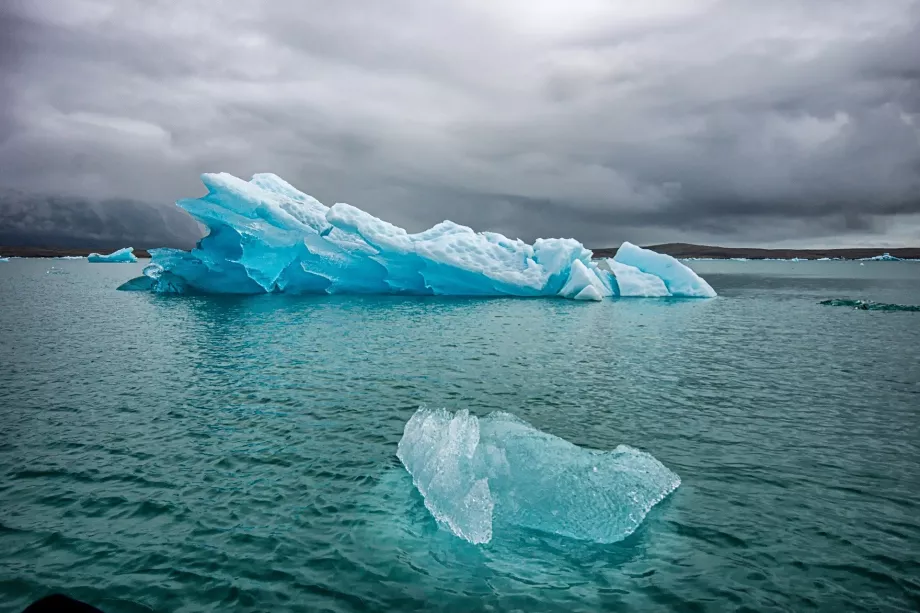 Flocos de gelo glaciares