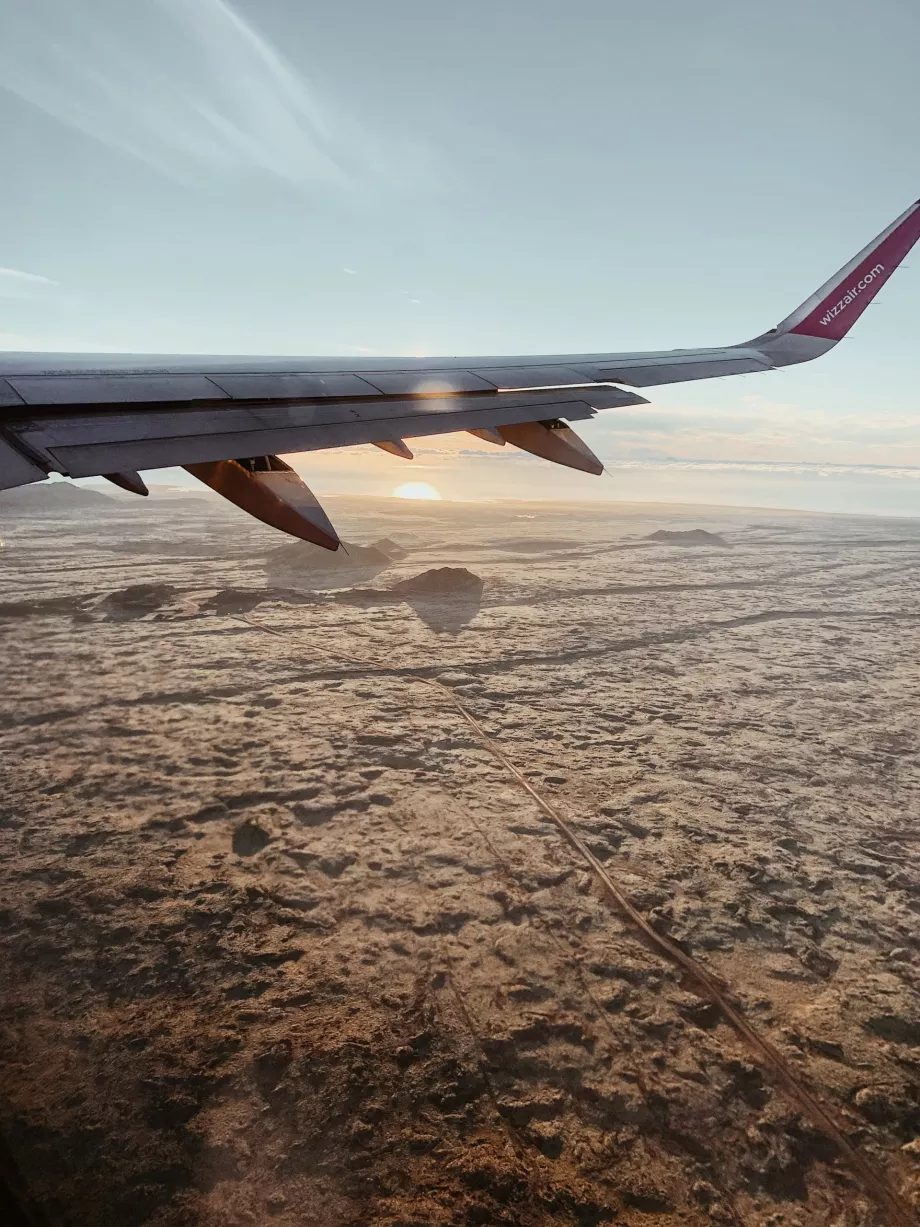 Aterragem no aeroporto de Keflavík