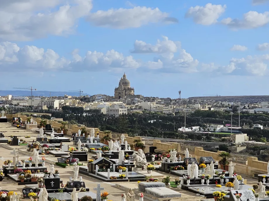 View from the cemetery in Xaghra