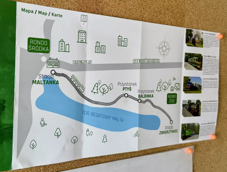 Mapa do caminho de ferro em miniatura de Maltanka