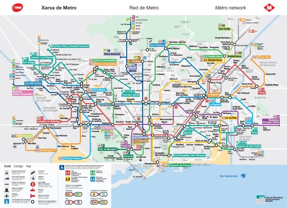 Mapa do Metro de Barcelona