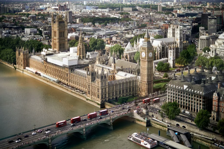 Vista do Big Ben e de Westminster