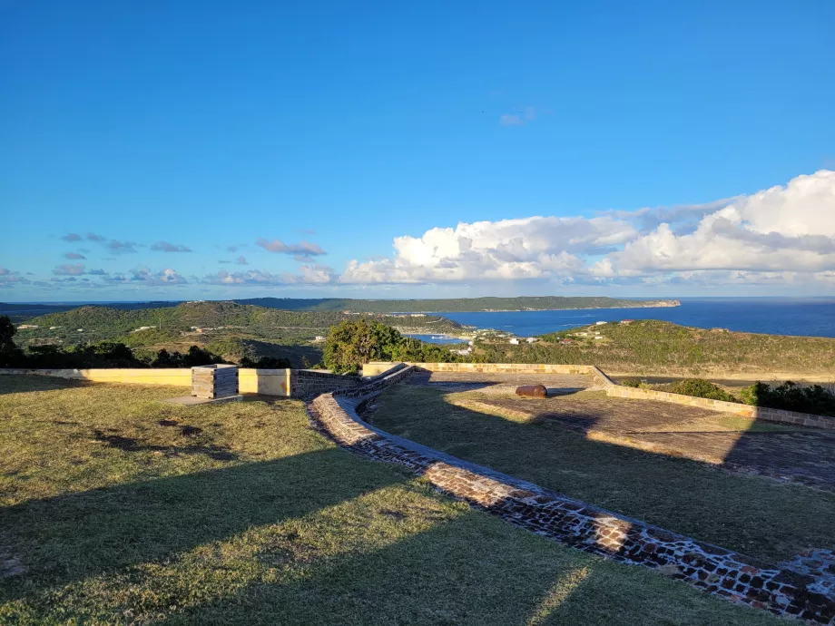 Shirley Heights, vista da casa de bloco